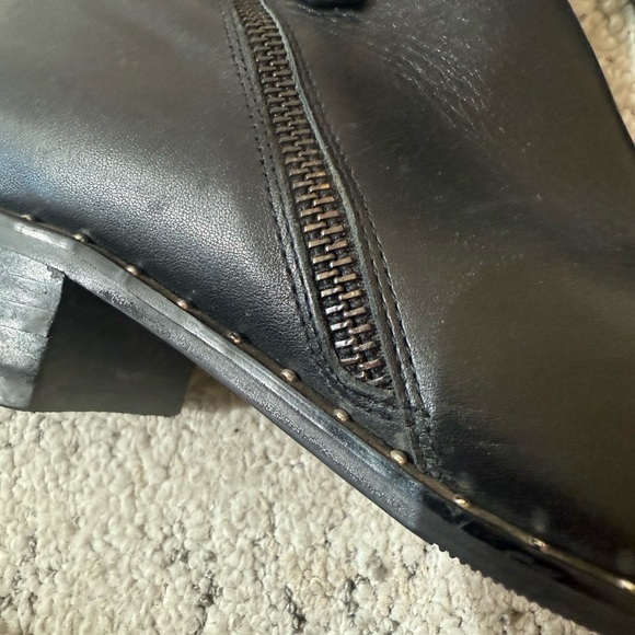 Sendra studded size 7 EUC near new Black Ankle Booties with Zipper - Picture 10 of 15
